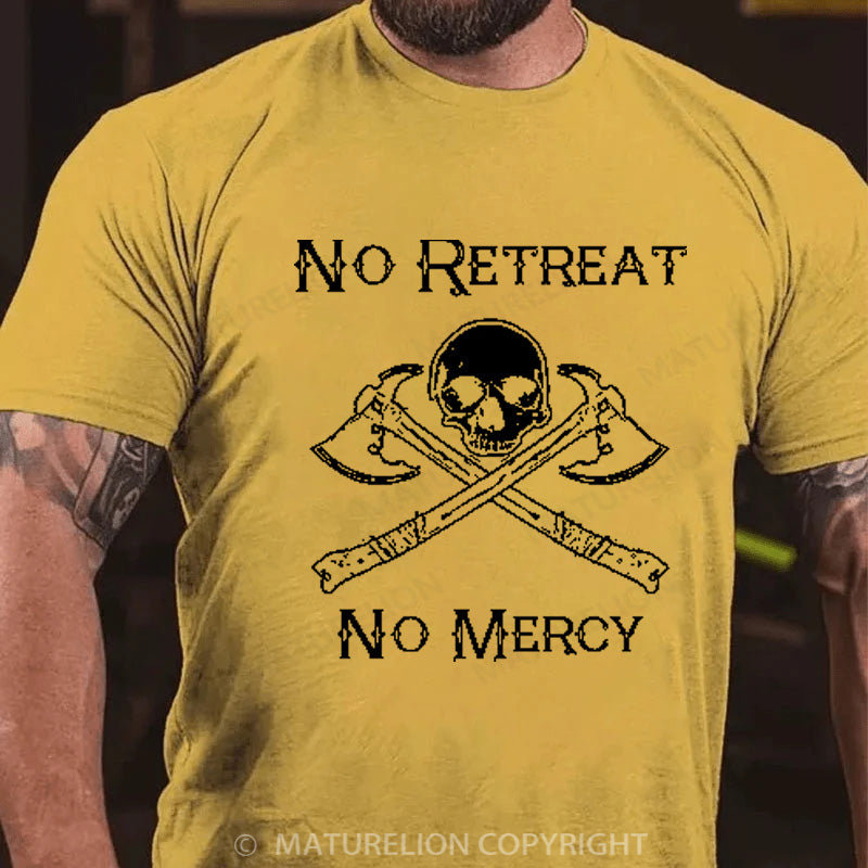 Maturelion Men's T-shirt No Retreat No Mercy Cotton T-shirt