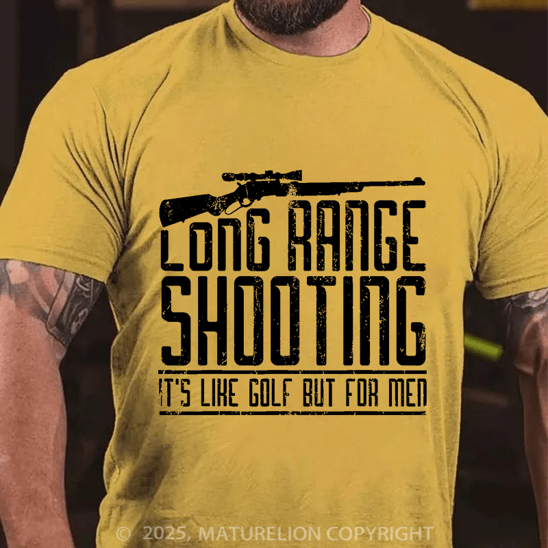 Maturelion Men's T-Shirt Long Range Shooting Cotton T-Shirt