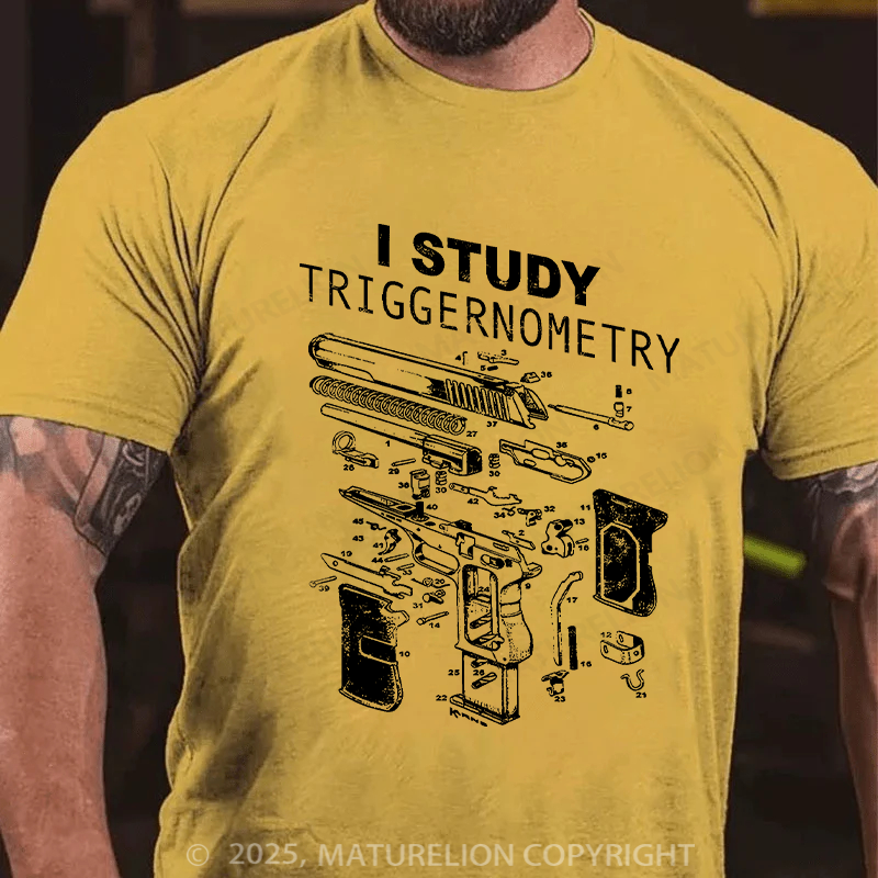 Maturelion Men's T-shirt I Study Triggernometry Cotton T-shirt