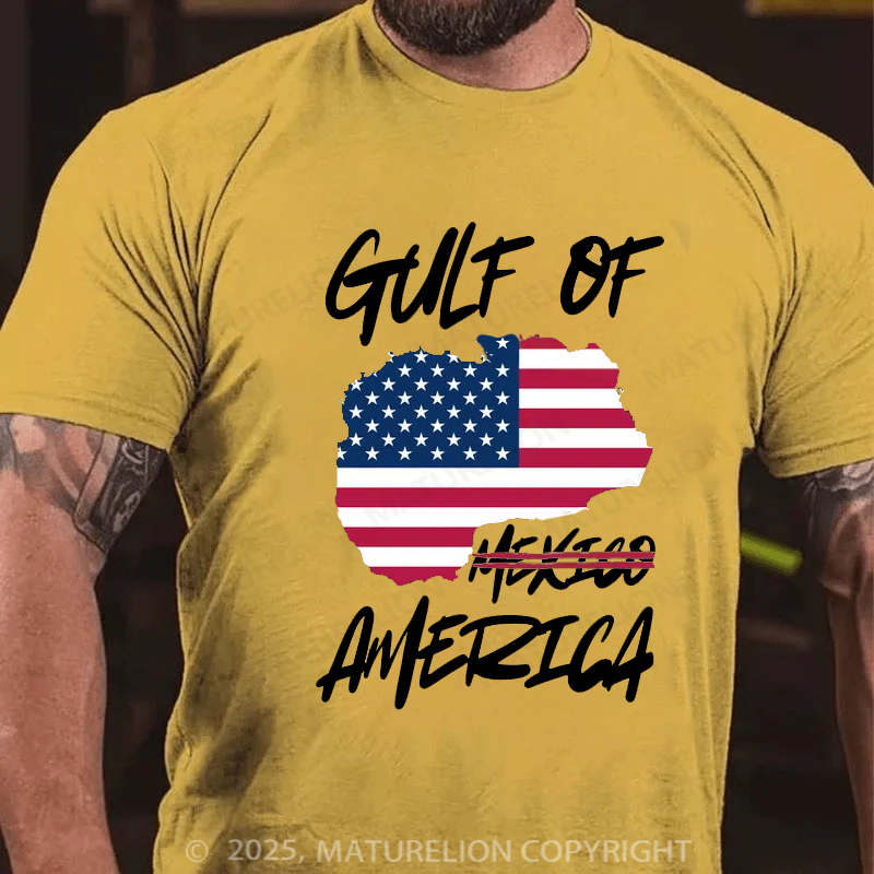 Maturelion Men's T-shirt Gulf-of-America Cotton T-shirt