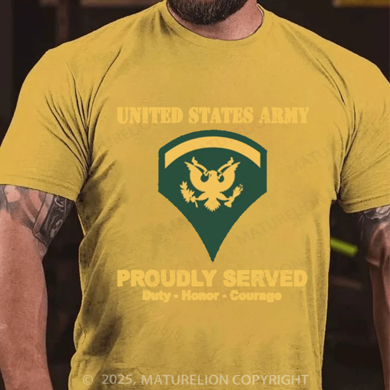 Maturelion Men's T-shirt US Army E-5 SPC Cotton T-shirt
