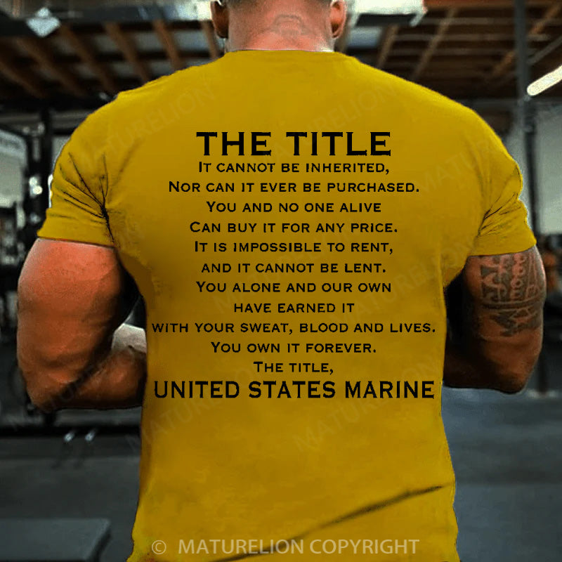Maturelion Men's T-shirt The Title Cotton T-shirt