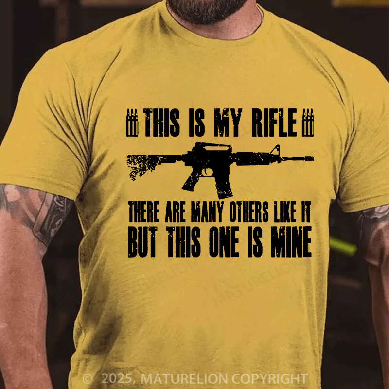 Maturelion Men's T-shirt “This is My Rifle” Coyote Cotton T-shirt