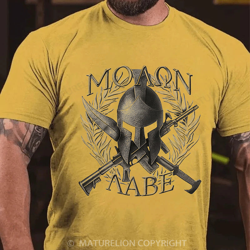 Maturelion Men's T-shirt Molon Labe Cotton T-shirt