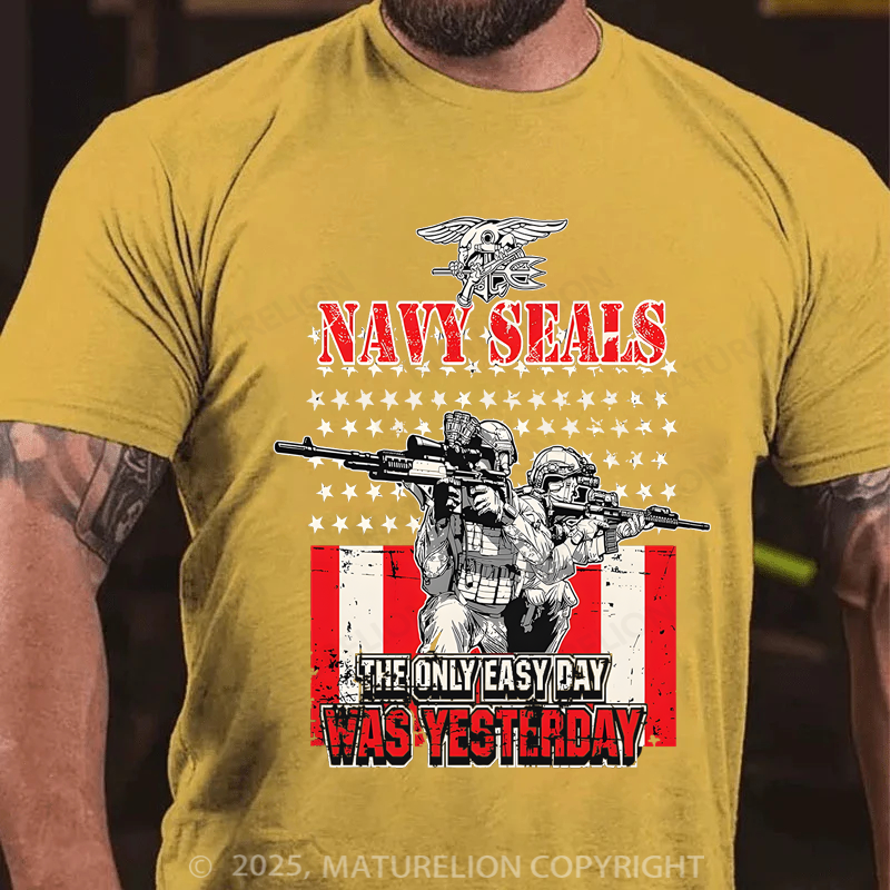 Maturelion Men's T-shirt Navy Seals Póster Navy Seals T-shirt Cotton T-shirt