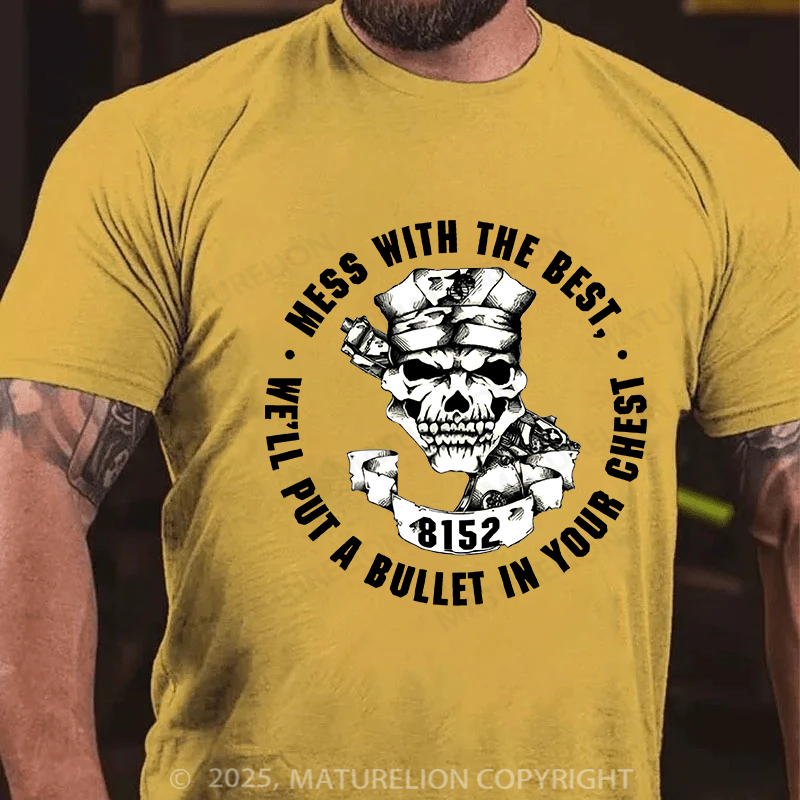 Maturelion Men's T-shirt Marine Corps Security Force School Cotton T-shirt