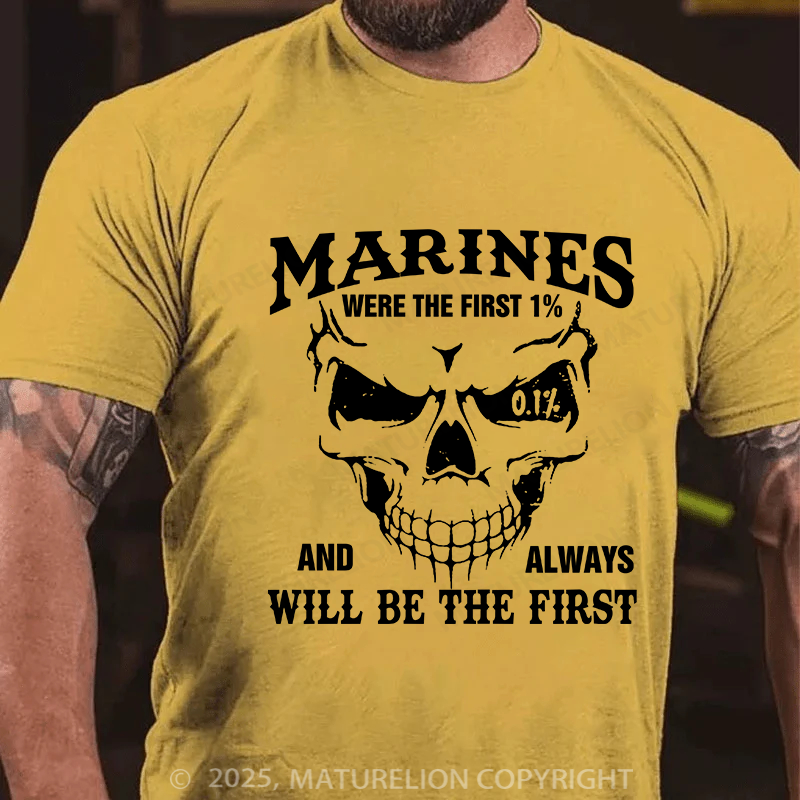 Maturelion Men's T-Shirt Were The First 1% And Always Will Be The First Cotton T-Shirt