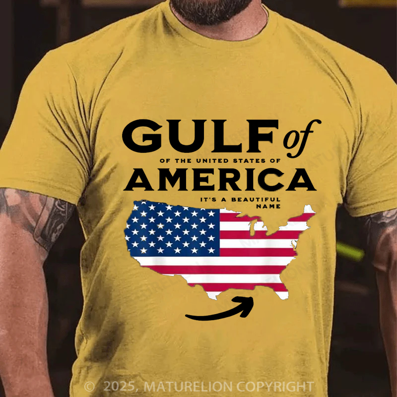 Maturelion Men's T-shirt Gulf-of-America Cotton T-shirt