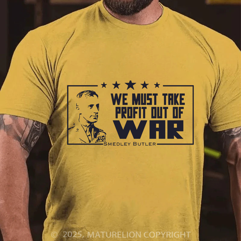 Maturelion Men's T-Shirt Smedley Butler Classic Cotton T-Shirt