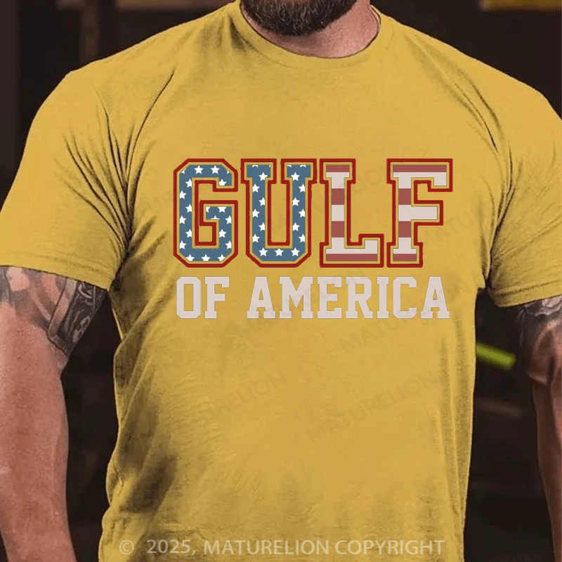Maturelion Men's T-shirt Gulf-of-America Cotton T-shirt