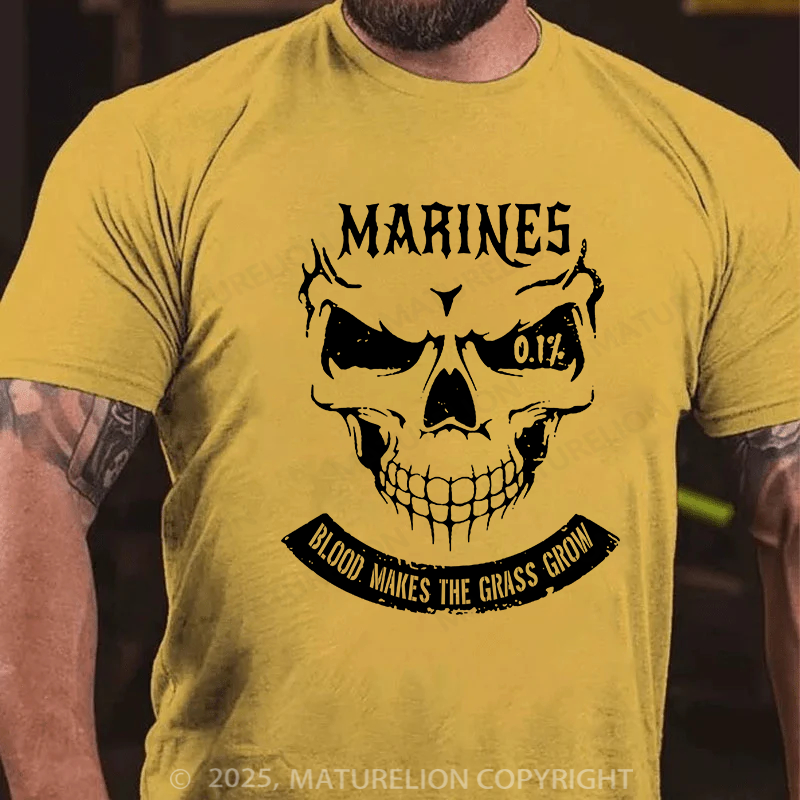 Maturelion Men's T-Shirt Blood Makes The Grass Grow Cotton T-Shirt