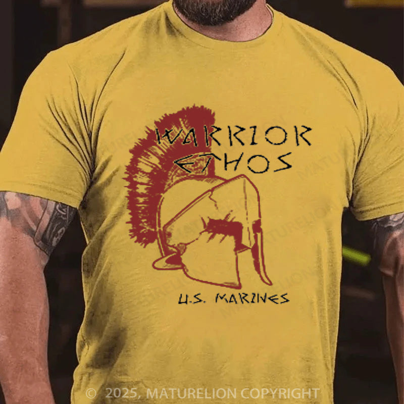 Maturelion Men's T-shirt Warrior Ethos Cotton T-shirt