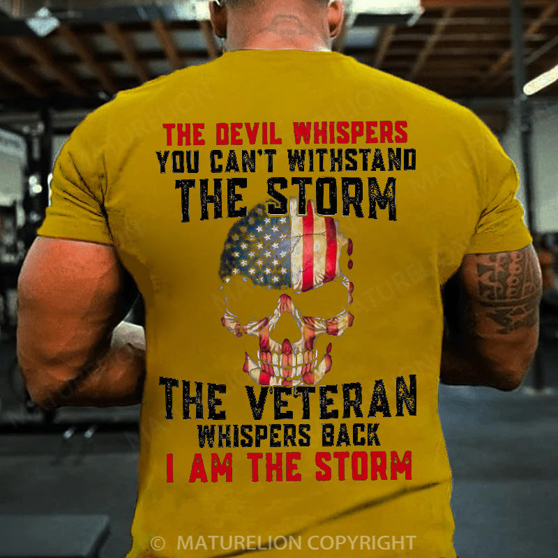 Maturelion Men's T-shirt The Devil Whispers You Can't Withstand Cotton T-shirt