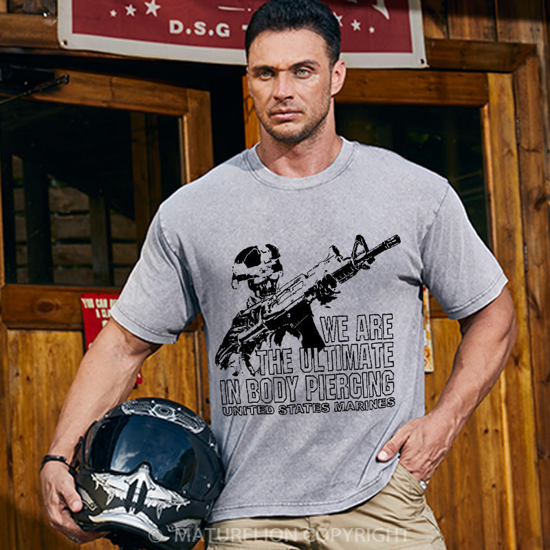 Maturelion Men's T-shirt Skeleton Cotton T-shirt