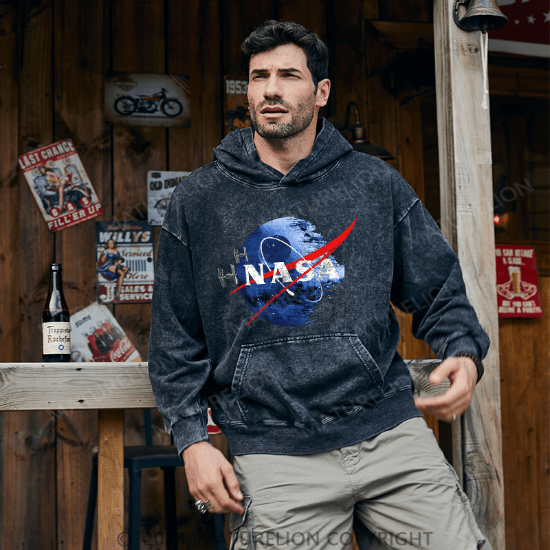 Maturelion Men's Hoodie Inspired Guava Iguana Death Star Graphic Hoodie