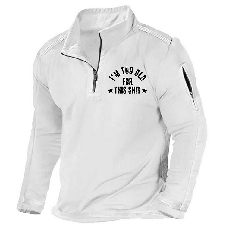 Maturelion Men's Henley Shirt I'm Too Old For This Shit Henley Shirt