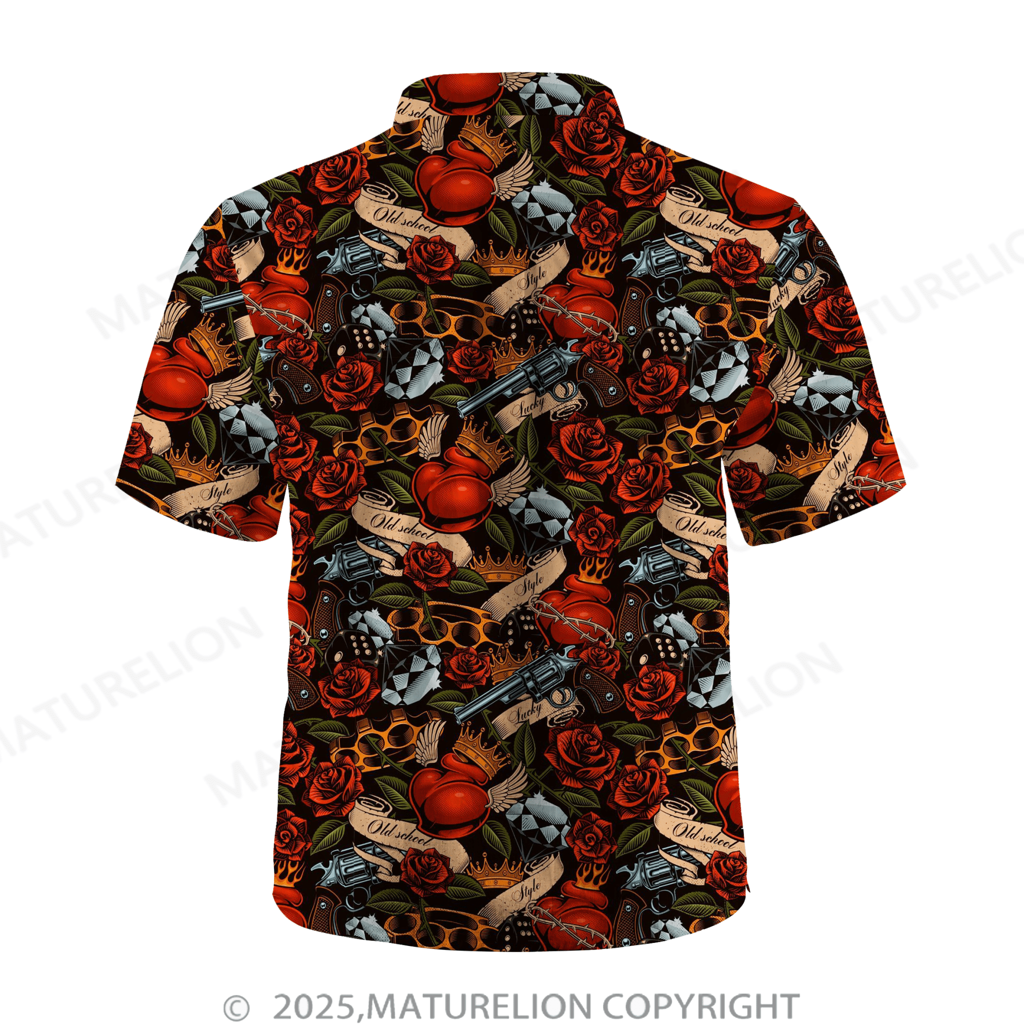 Maturelion Men's Hawaiian Shirt Hawaiian Nights Full of Endless Temptation Hawaiian Shirt