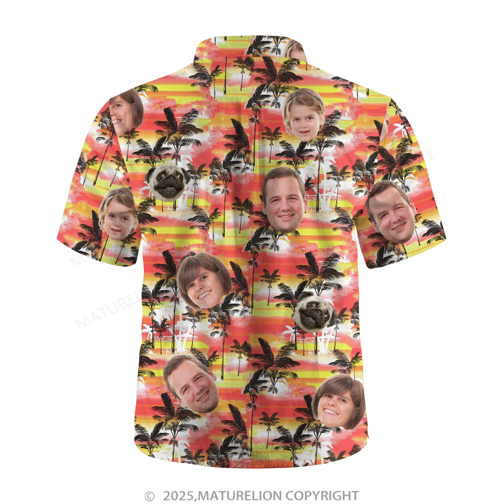Maturelion Aloha Shirts Personalized Hawaiian Shirt with Your Image Hawaiian Shirt