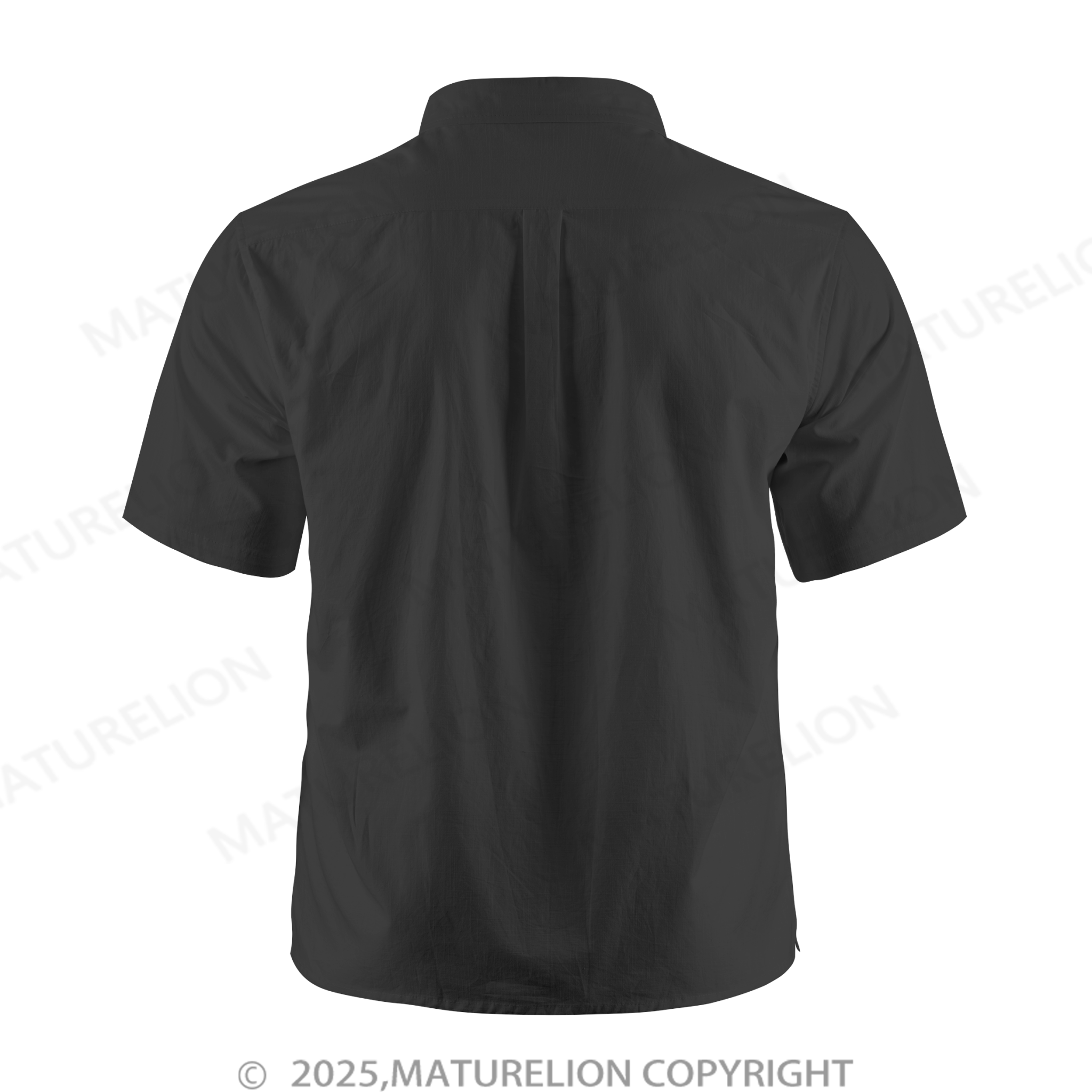 Maturelion Racing Checkerboard Print Men's Button Pocket Short Sleeve Shirt