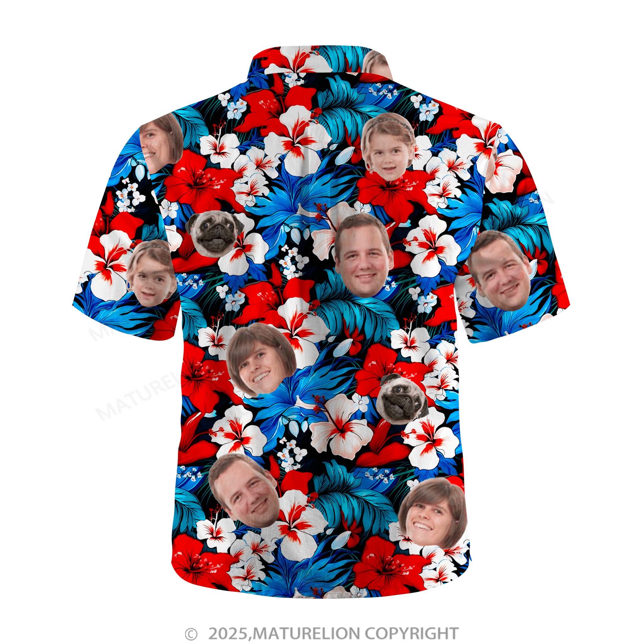 Maturelion Aloha Shirts Custom Hawaiian Shirt with Your Picture Hawaiian Shirt