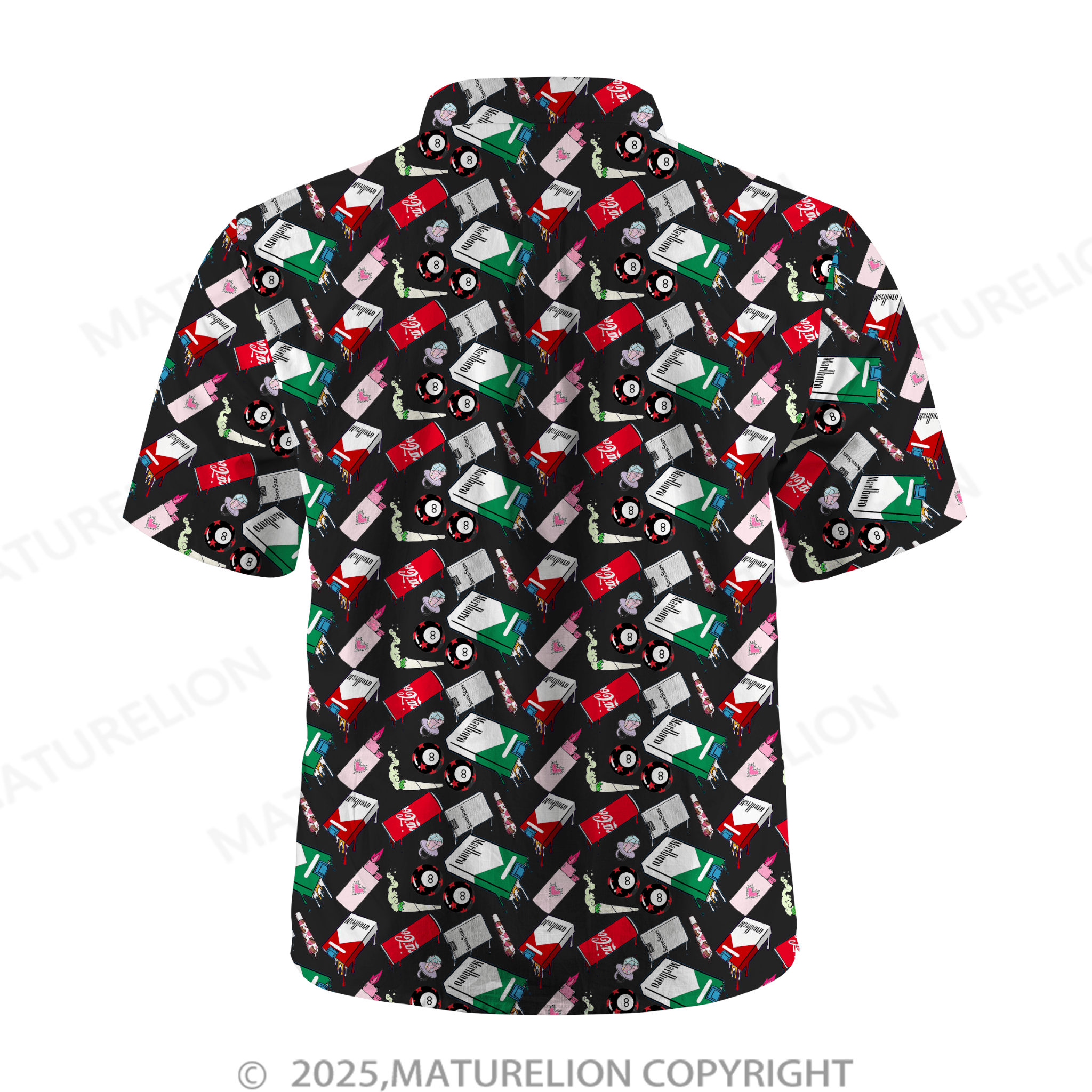 Maturelion Men's Hawaiian Shirt Midnight Tropics Hawaiian Shirt