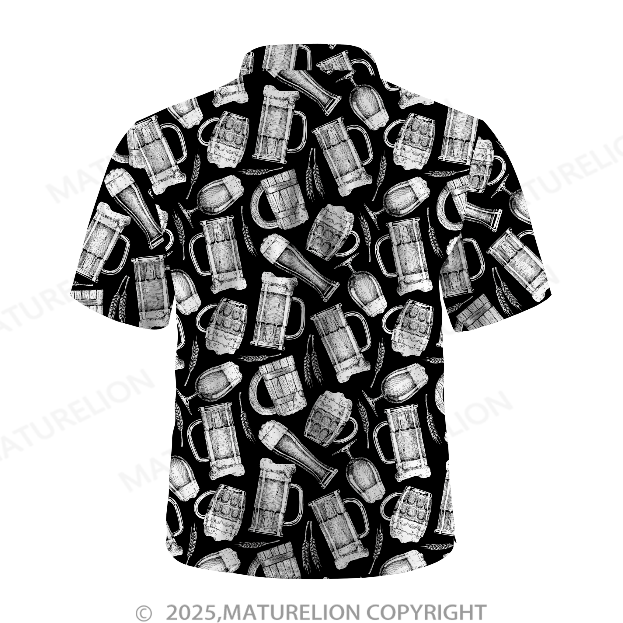 Maturelion Men's Hawaiian Shirt Sunset Glow Hawaiian Shirt