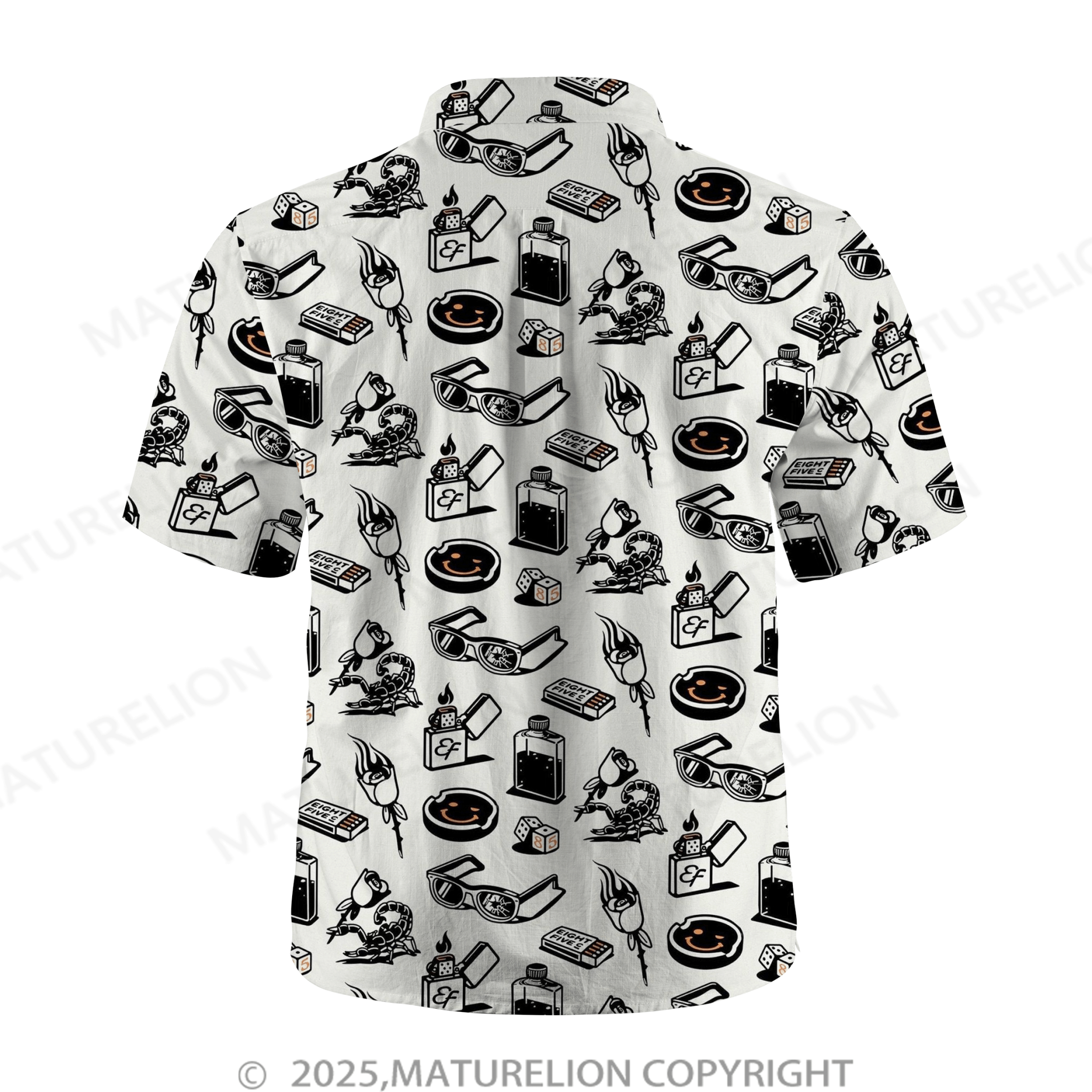 Maturelion Men's Hawaiian Shirt Tiki Bar Hawaiian Shirt