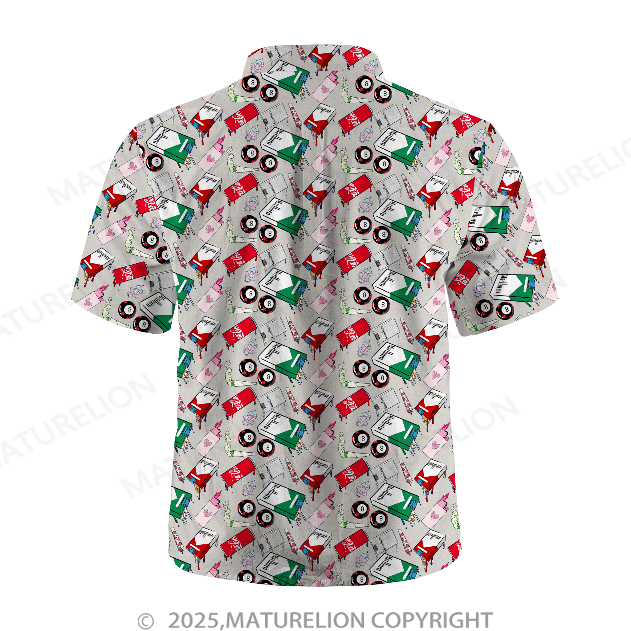 Maturelion Men's Hawaiian Shirt Midnight Tropics Hawaiian Shirt