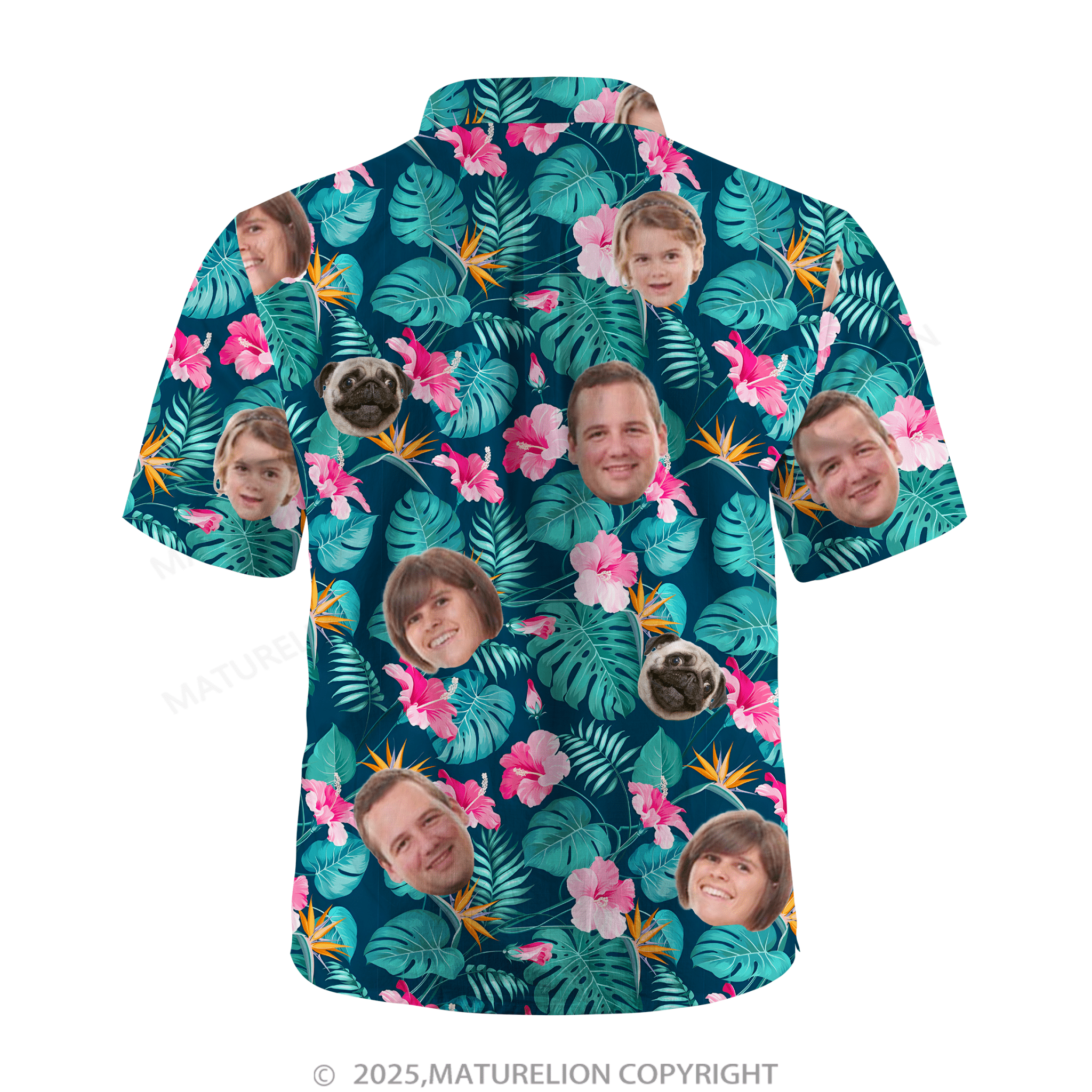 Maturelion Aloha Shirts Custom Face Hawaiian Shirt