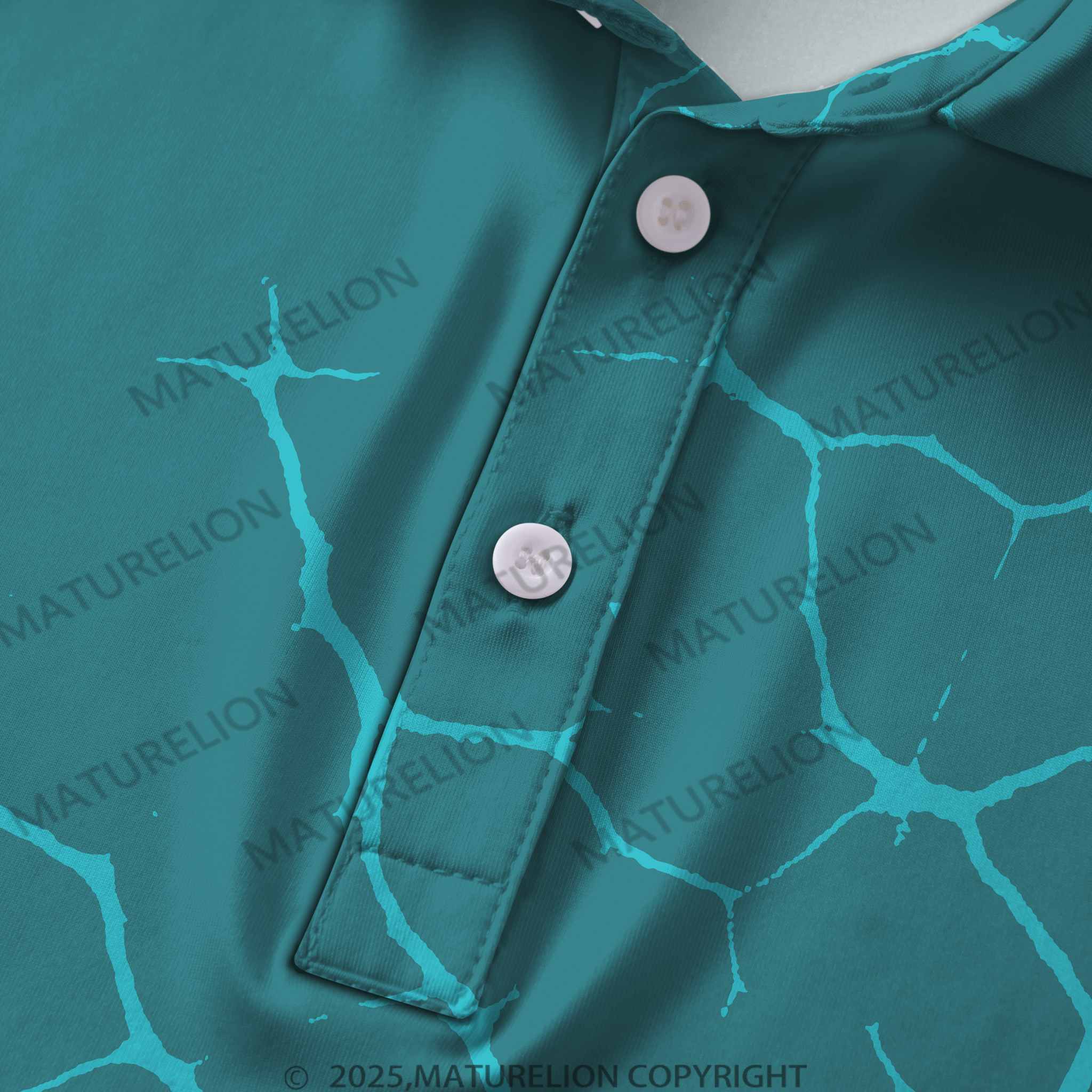 Maturelion Men's Vintage Print Polo Shirt