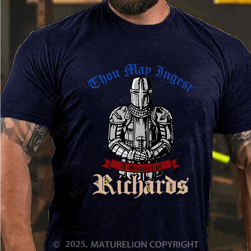 Maturelion Men's T-shirt Ingest Richards Ladies Cotton T-shirt