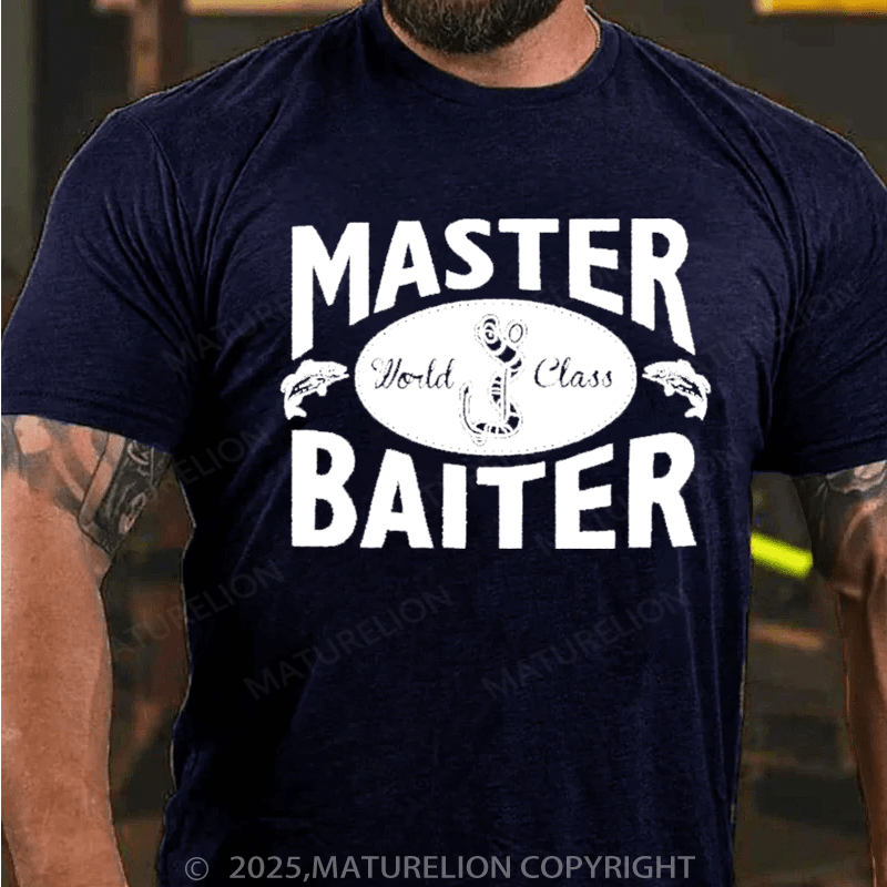 Maturelion Men's T-Shirt Master Baiter Cotton T-Shirt