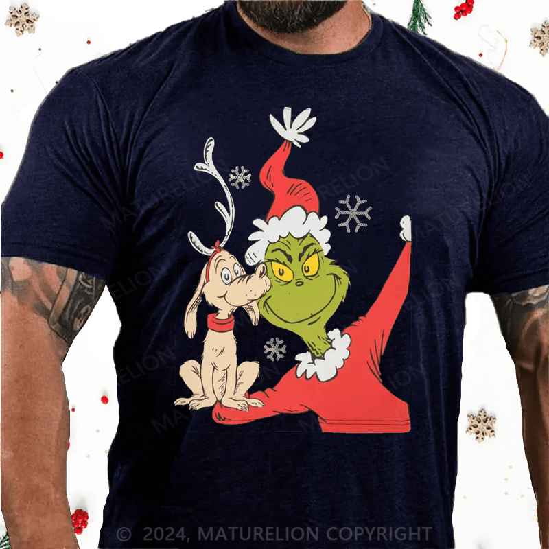 Maturelion Christmas T-Shirt The Grinch & Max Youth T-Shirt