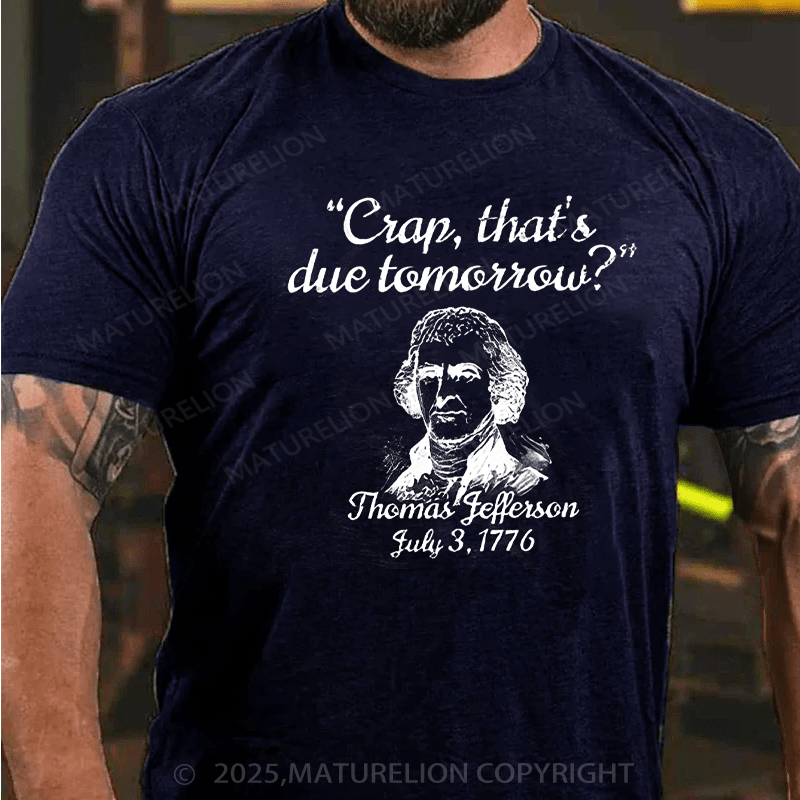 Maturelion Men's T-shirt Thomas Jefferson Cotton T-shirt