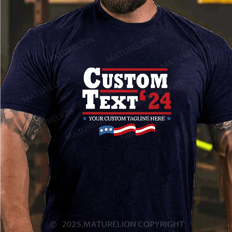 Maturelion Men's T-shirt Personalized Election Cotton T-shirt