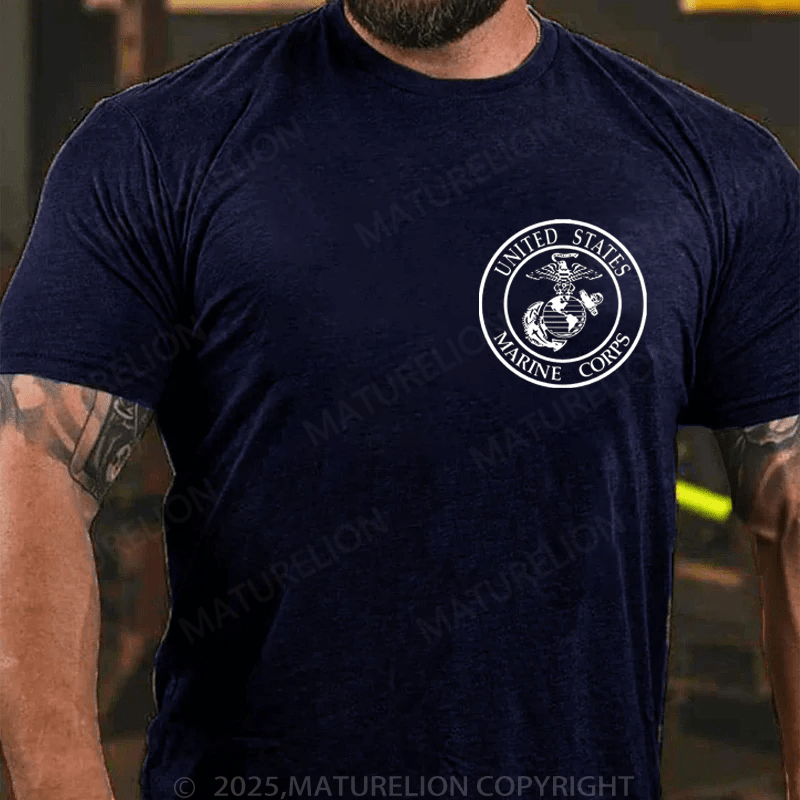 Maturelion Men's T-Shirt United States Marine Corps T-Shirt (Free Customization)