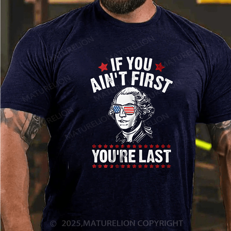 Maturelion Men's T-shirt Funny 4th of July Cotton T-shirt