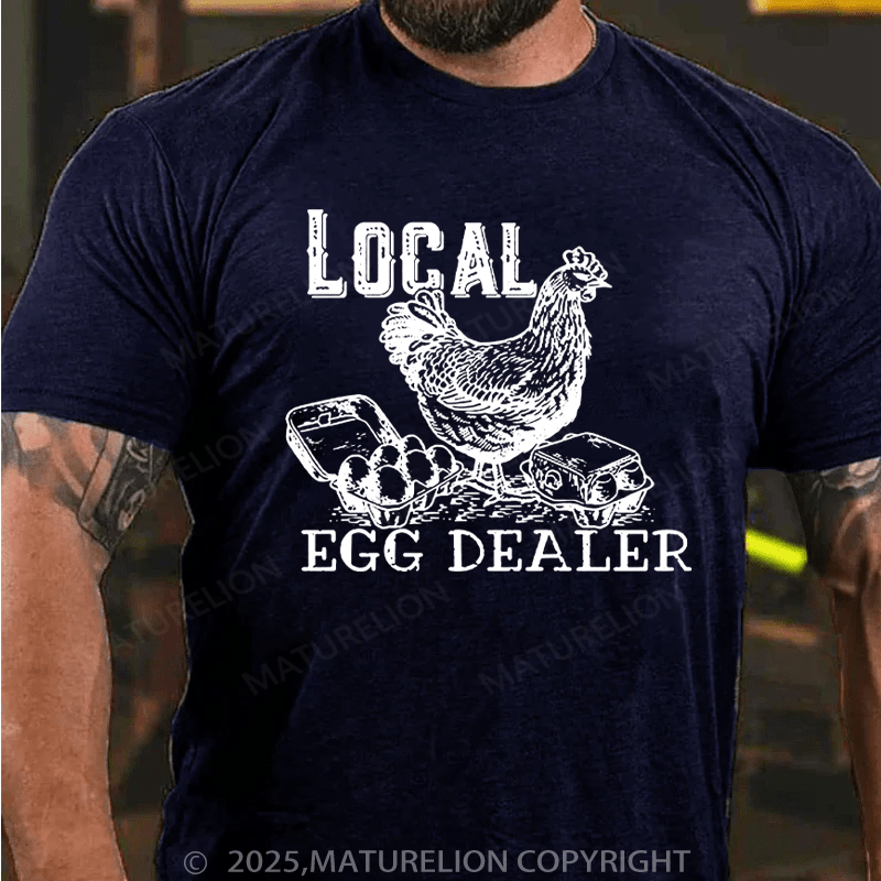 Maturelion Men's T-Shirt Local Egg Dealer Cotton T-Shirt