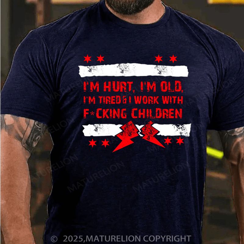 Maturelion Men's T-Shirt Old Man CM Punk Cotton T-Shirt