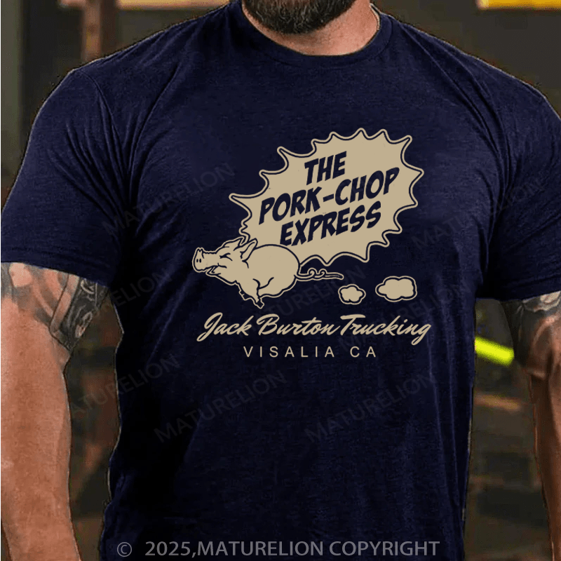 Maturelion Men's T-Shirt The Pork-Chop Express Jack Burton Trucking Cotton T-Shirt