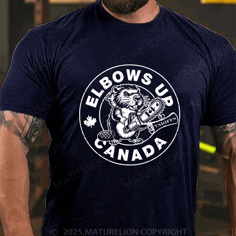 Maturelion Men's T-Shirt Elbows Up T-Shirt (Free Customization)
