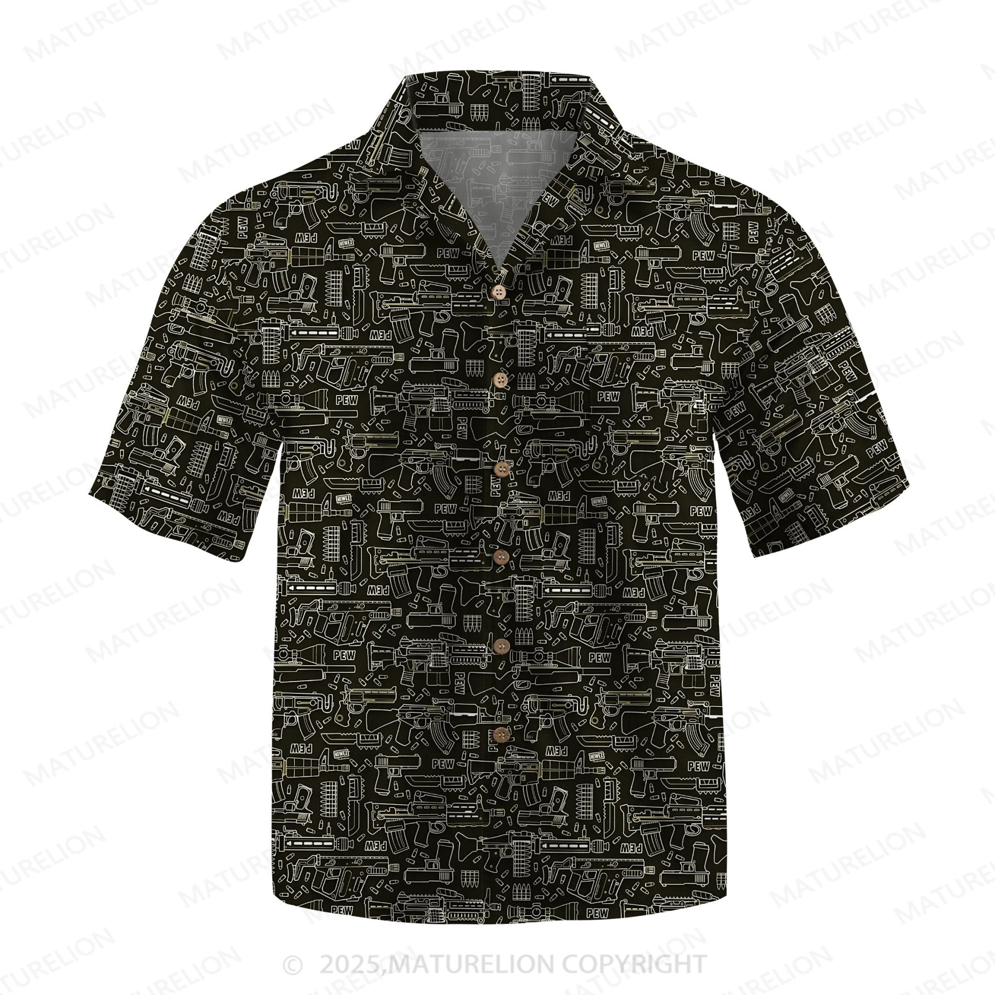 Maturelion Men's Hawaiian Shirt Palm Tree Getaway Hawaiian Shirt