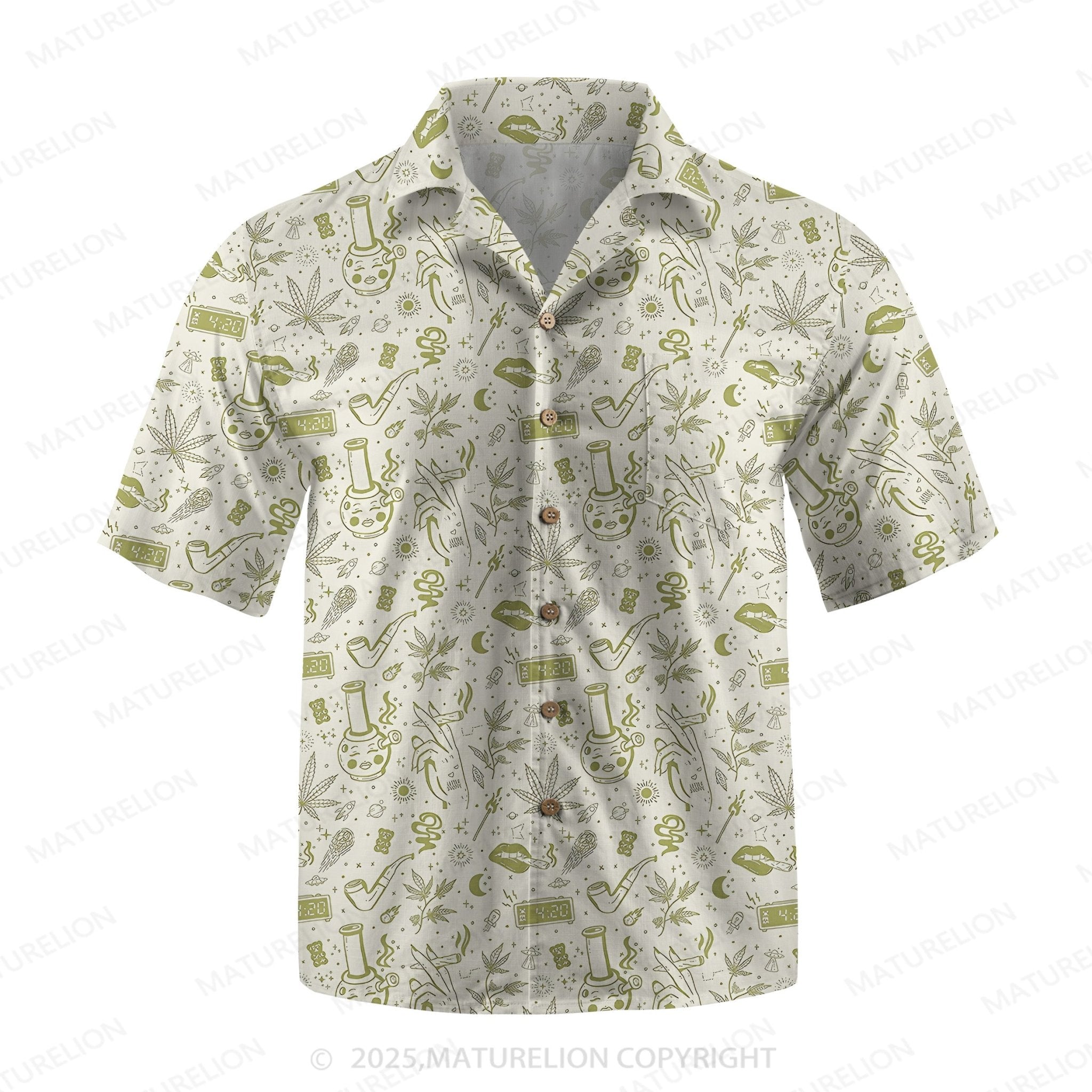 Maturelion Men's Hawaiian Shirt Lagoon Life Hawaiian Shirt