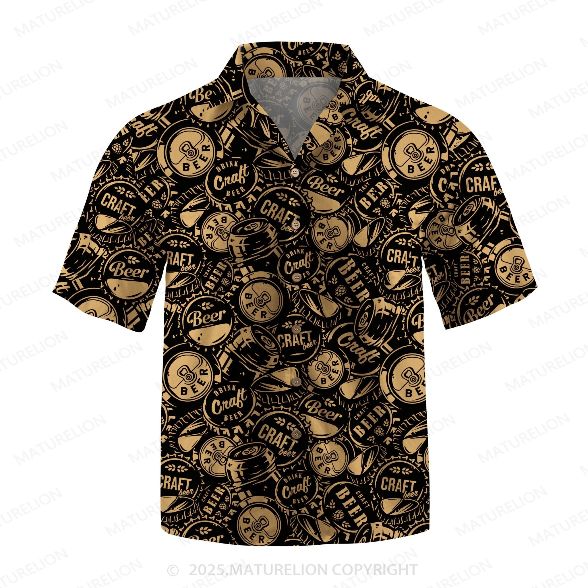 Maturelion Men's Hawaiian Shirt Vintage Beach Hawaiian Shirt
