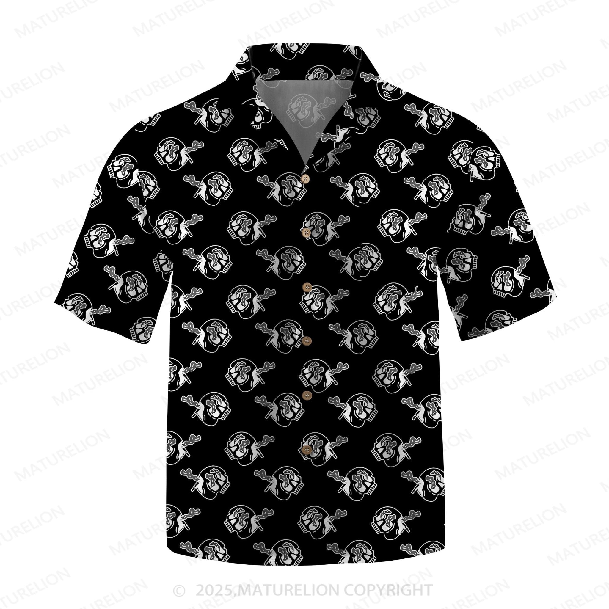 Maturelion Men's Hawaiian Shirt Vintage Island Hawaiian Shirt