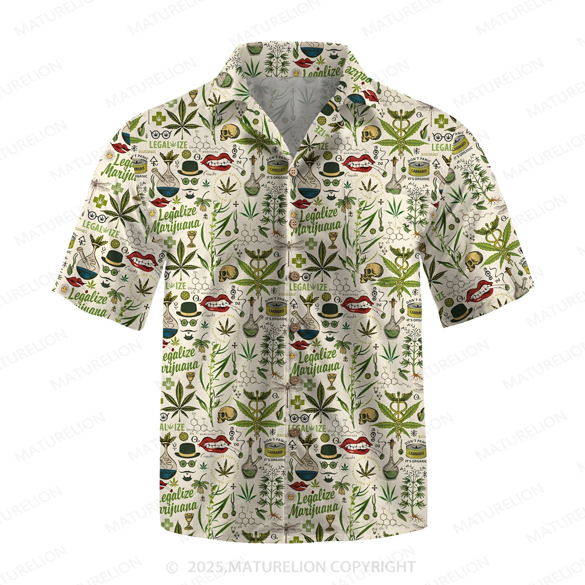 Maturelion Men's Hawaiian Shirt Summer Heat Hawaiian Shirt