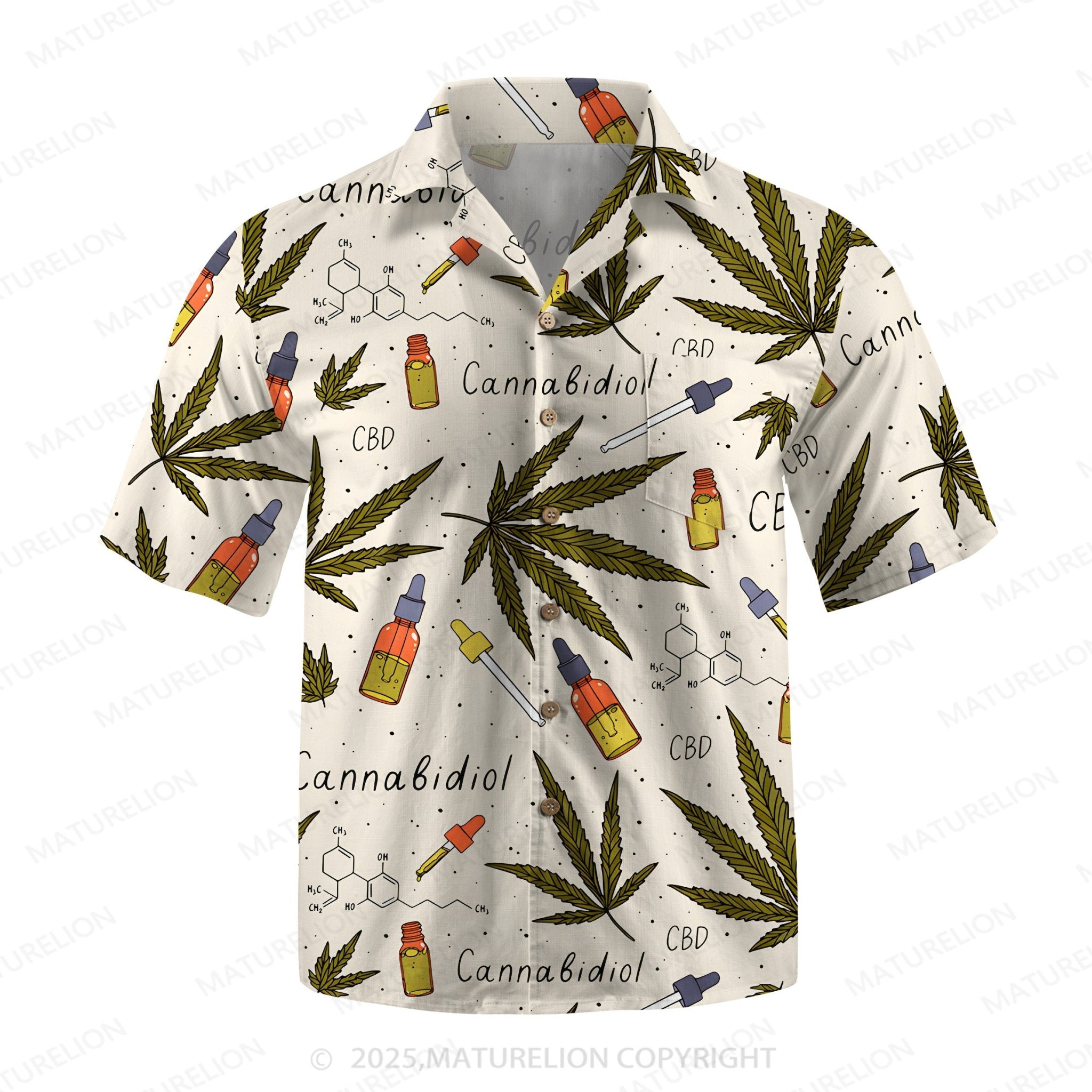 Maturelion Men's Hawaiian Shirt Coastal Dream Hawaiian Shirt