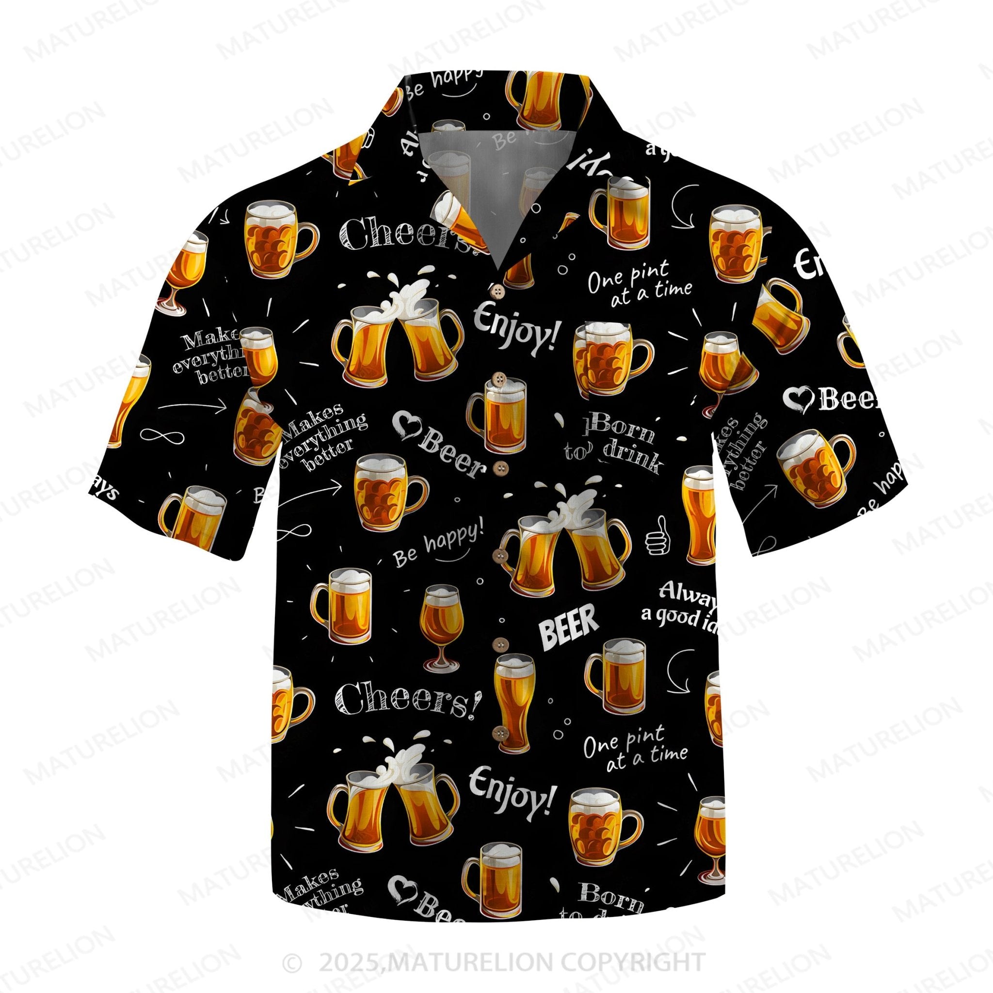 Maturelion Men's Hawaiian Shirt Cool Tropics Hawaiian Shirt