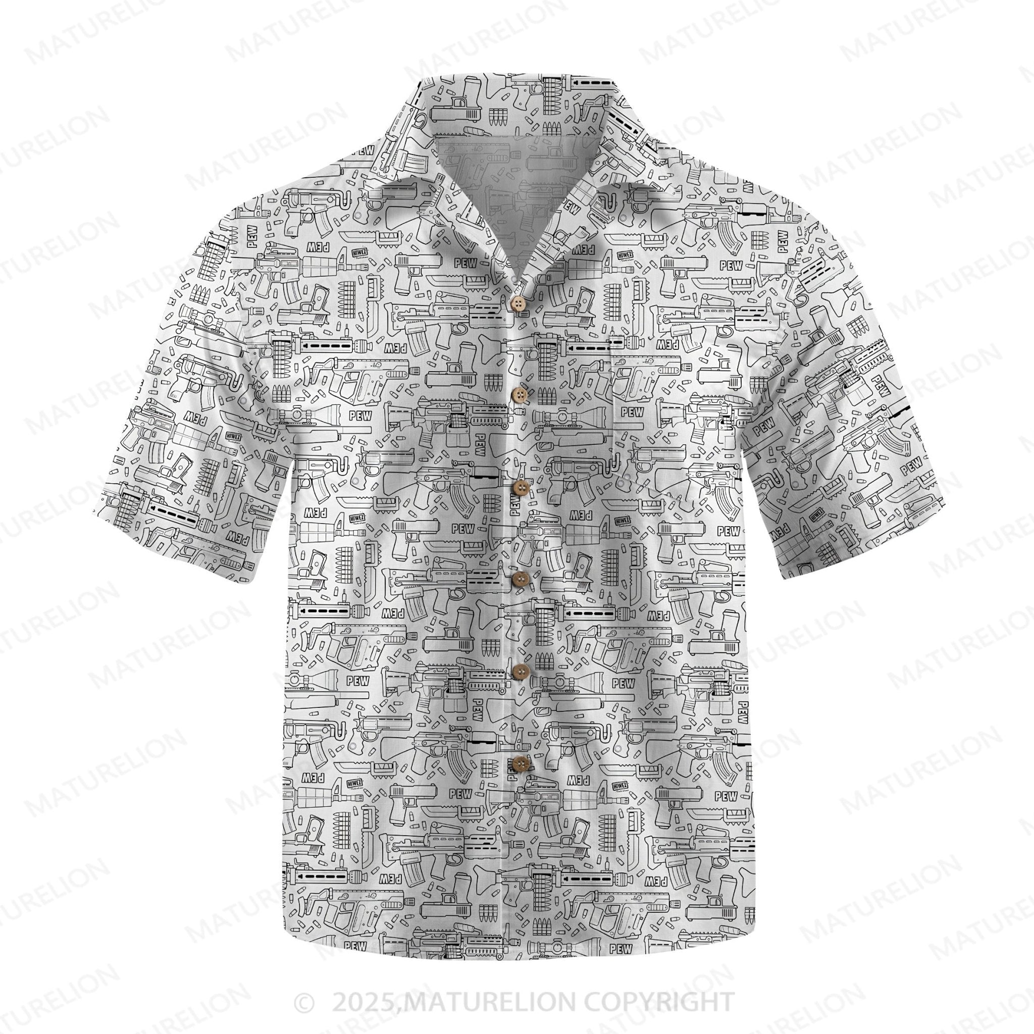 Maturelion Men's Hawaiian Shirt Palm Tree Getaway Hawaiian Shirt