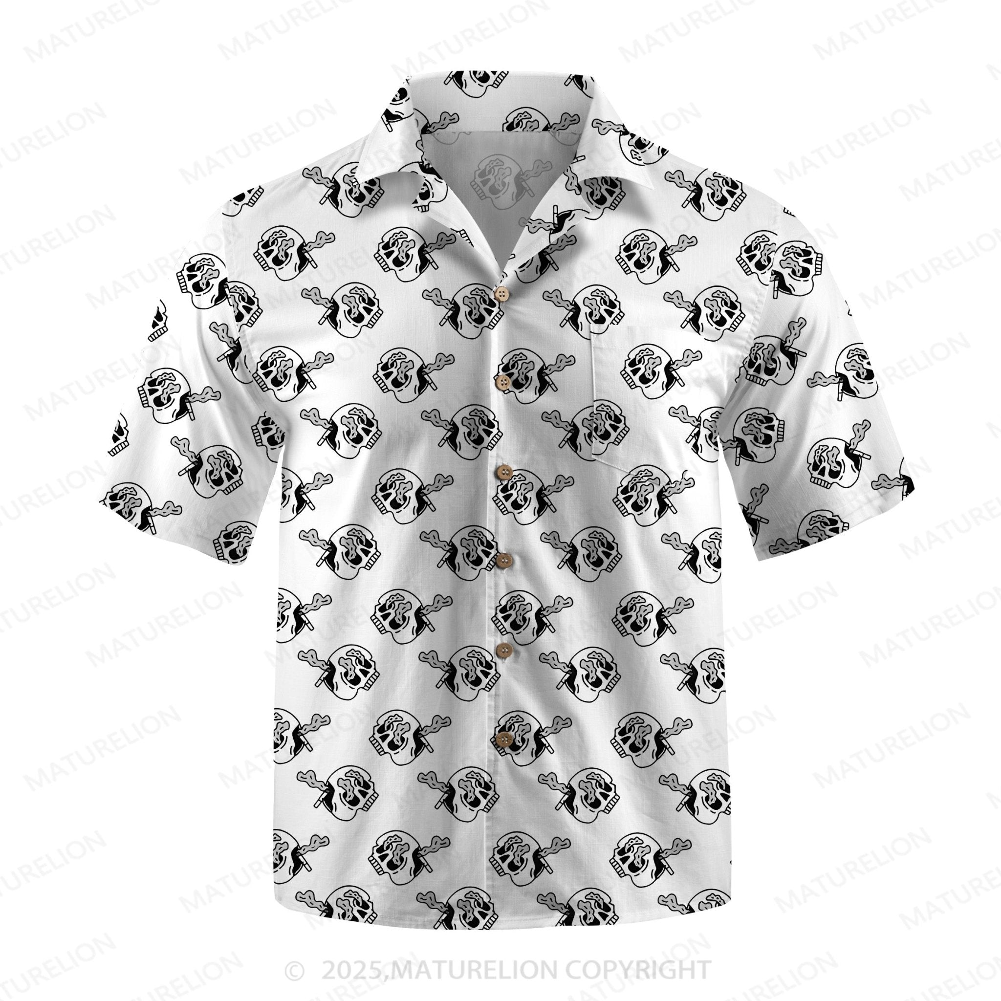 Maturelion Men's Hawaiian Shirt Vintage Island Hawaiian Shirt
